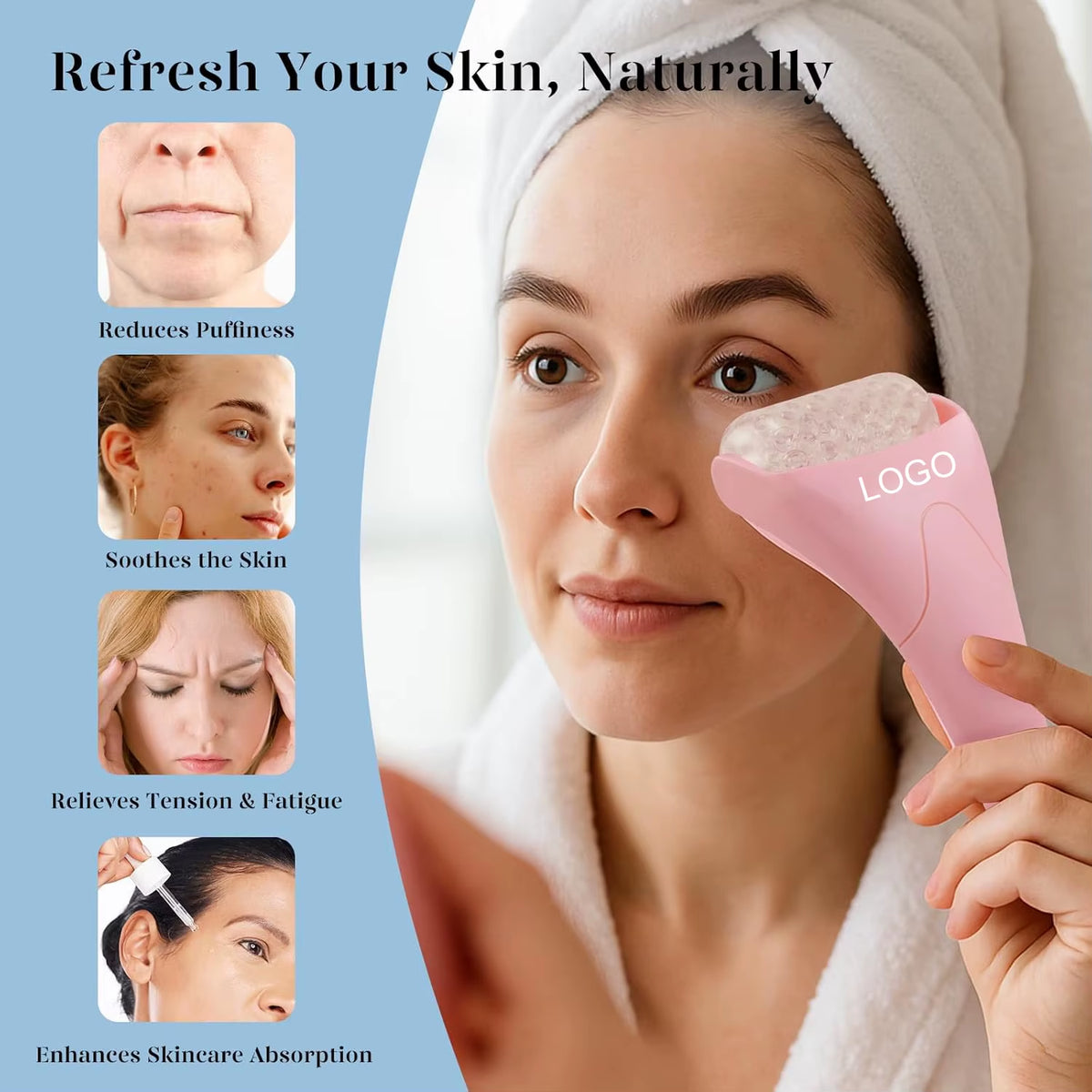 CHILL PILL-Cooling Facial Roller + Gua Sha Set
