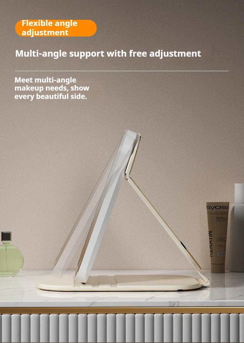 FACE CARD-3-Color LED Folding Vanity Mirror