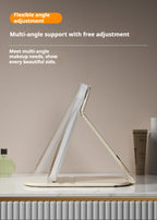 FACE CARD-3-Color LED Folding Vanity Mirror