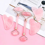 ROLE MODEL-Rose Quartz Facial Roller + Gua Sha Set