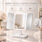 TRIPLE TAKE — Rechargeable LED Tri-Fold Vanity Mirror